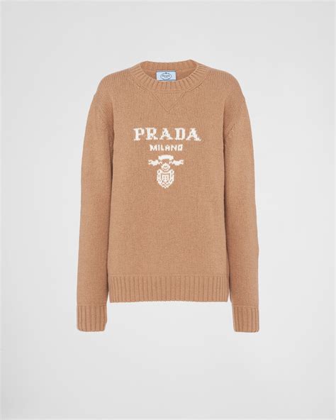 prada sweatshirt brown|prada sweatshirt women's.